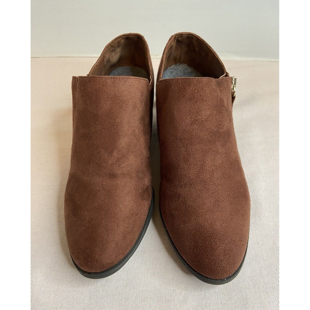 Dr Scholl's Women’s Size 7W Brown/Copper Ankle Zip Up Shoes.